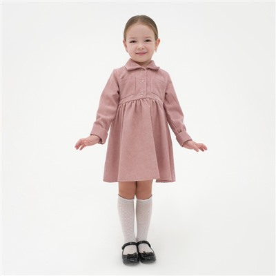 Платье детское KAFTAN "Velvet", р. 38 (146-152), пыльно-розовый