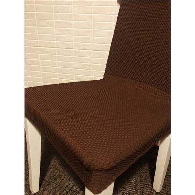 Чехол на стул со спинкой Рустика шоколад