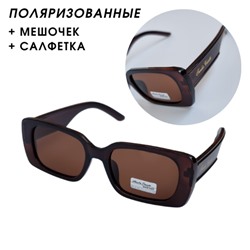 Солнцезащитные женские очки поляризованные коричневые