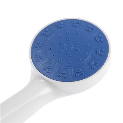 Душевая лейка ZEIN Z0210, пластик, 1 режим, цвет белый с синей вставкой