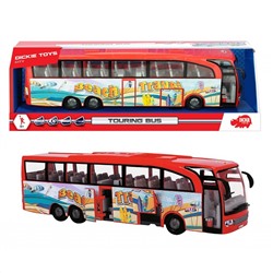 Dickie Toys  3745005029 Туристический автобус фрикц. красный 30см
