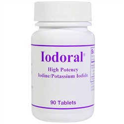 Optimox, Iodoral, Йод/йодид калия, 90 таблеток