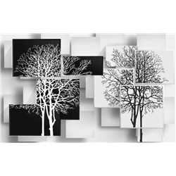 3D Фотообои «Деревья в стиле модерн»