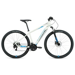 Велосипед 29" Forward Apache 3.2 HD, 2022, цвет серый/синий, размер рамы 19"