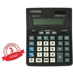Калькулятор настольный 16-разрядный CDB1601BK 155 х 205 х 35 мм, двойное питание, чёрный