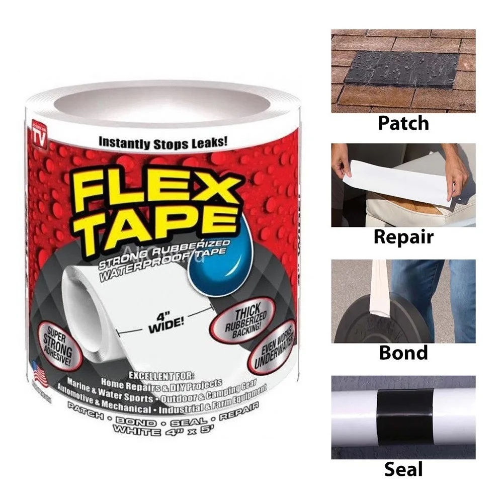 Flex white. Сверхсильная изолента Flex Tape , водонепроницаемая клейкая. Сверхсильная клейкая лента Flex Tape 8