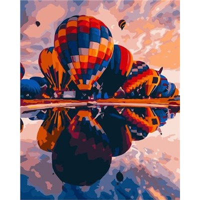 Картина по номерам 40х50 - Воздушные шары на земле