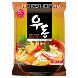 Лапша вареная Удон со вкусом скумбрии Mild Flavor Fresh Udon Hanilfood, Корея, 210 г