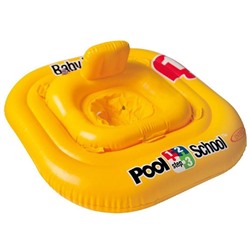 Круг надувной детский с сиденьем для плавания 79*79 см "Учимся плавать Deluxe" жёлтый Intex 56587