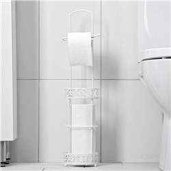 Органайзер для туалетной бумаги «Ажур», 86×13,5×13,5 см, цвет белый
