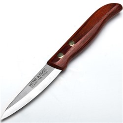 23432 Нож 8,9см. ручка дерево  МВ (х240) цена за 1 нож