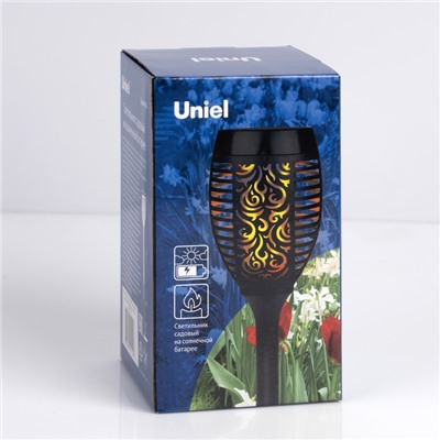 Фонарь садовый на солнечной батарее Uniel "Факел маленький", «эффект пламени», IP44, 490 мм