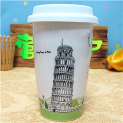 Термокружка - керамический стаканчик Tower of Pisa