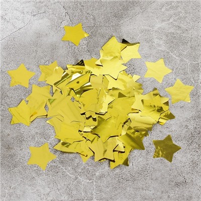 Наполнитель для шара "Конфетти звезда" 3 см, фольга, цвет золотой, 500г