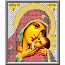 Ткань-схема для вышивания бисером "Богородица Касперовская" А4 (кби 4017)