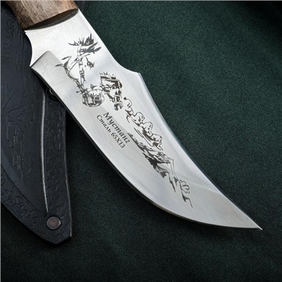Нож разделочный Мустанг нержавеющая сталь 65х13, 17,5х1,5 см, длина клинка 15 см