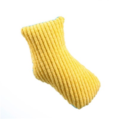 Игрушка мягкая "Носок" с пищалкой, 16 см, жёлтый