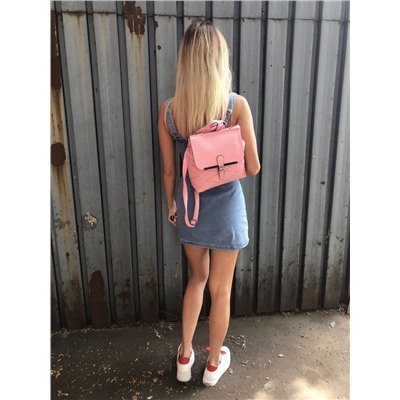 Стильная женская сумка-рюкзак Freedom_zag из эко-кожи нежно-розового цвета.
