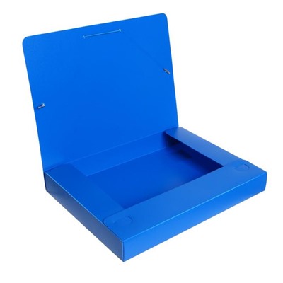 Папка-короб архивная на резинке, корешок 40 мм, пластик 0.7 мм, Calligrata синяя