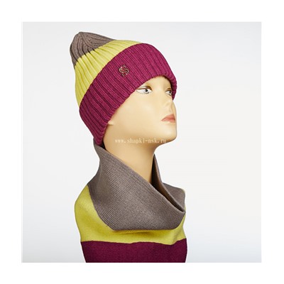 Multicolor (шапка+шарф-кольцо) Комплект