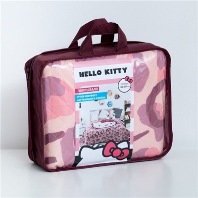 Покрывало Hello Kitty цвет розовый 160х200 см, поплин