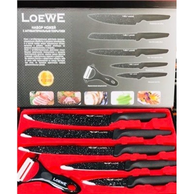 Набор из 6 ножей с антибактериальным покрытием LOEWE_Новая цена