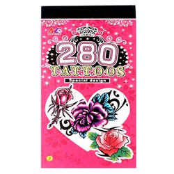 TTI012-32 Временные татуировки набор 5 листов 8,5х16см Цветы, розы
