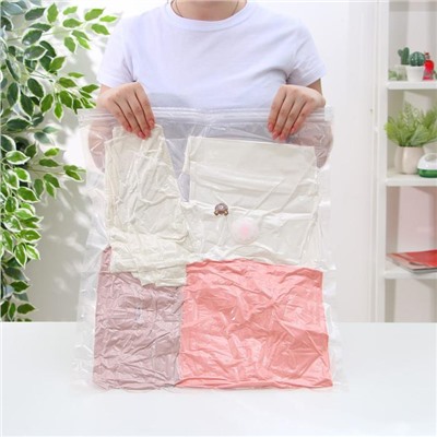 Вакуумный пакет для хранения одежды «Роза», 50×60 см, ароматизированный, прозрачный