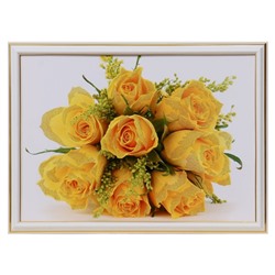 Картина "Букет жёлтых роз" 25х35(28,5х38,5) см