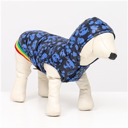 Курточка для собак "Пятнашки", размер 2 (ДС 23,ОШ 26, ОГ 33 см), синяя