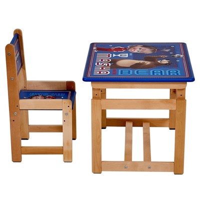 Набор растущей детской мебели Polini kids Fun «Маша и Медведь», цвет синий