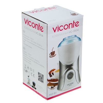 Кофемолка Viconte VC-3104, 250 Вт, 70 г, белый