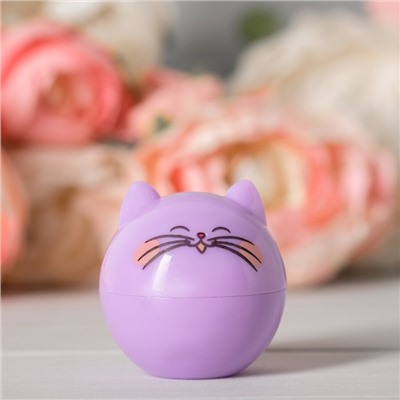 Блеск детский для губ "Модный котик", фиолетовый котик, аромат виноград 12 грамм