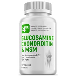 Глюкозамин, Хондроитин и МСМ Glucosamine Chondroitin MSM 4ME Nutrition 90 таб.