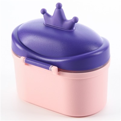Контейнер для хранения детского питания «Корона», 400 мл., малый, цвет розовый