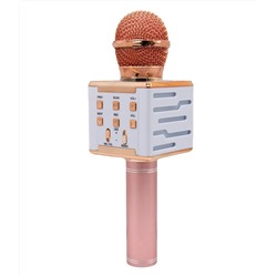 Беспроводной караоке микрофон DS868 (розовое золото)