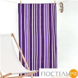 Полотенце махровое пляжное Полоса фиолетовая 70*140 см