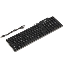 Клавиатура Ritmix RKB-111, проводная, мембранная, 102 клавиши, USB, кабель 1.3м, черная
