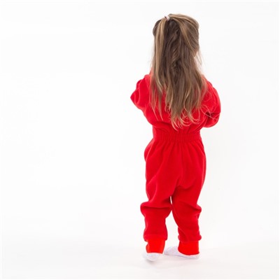 Комбинезон детский, цвет красный, рост 104-110 см (32)
