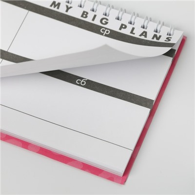 Планинг прямоугольный тонкий картон Girl PWR , 30х13 см, 50 листов