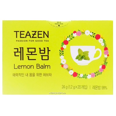 Чай из мелиссы Teazen (1,2 г*20 шт.), Корея, 24 г Акция