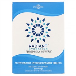 Daily Wellness Company, Radiant, добавка для приготовления водородной воды, 30 шипучих таблеток