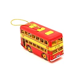 Ёлочная игрушка Автобус металлическая
