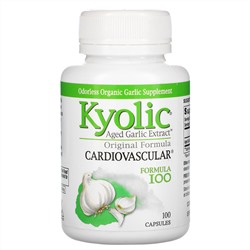 Kyolic, Aged Garlic Extract, выдержанный чесночный экстракт, для сердечно-сосудистой системы, оригинальный состав, 100 капсул