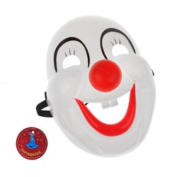 Карнавальная маска "Клоун" с красным носом