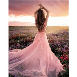 Картина по номерам 40х50 - Розовое платье