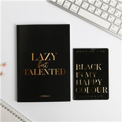 Набор обложка для паспорта и ежедневник Black is my happy color