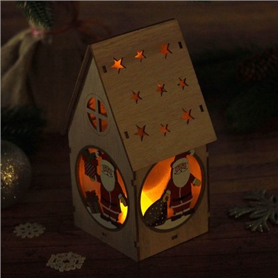 Декор с подсветкой «Домик с подарочком»