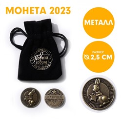 Сувенирная монета 2023 «Исполняю желания», латунь, d = 2,5 см