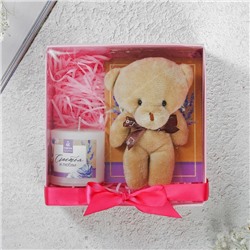 Набор подарочный с мягкой игрушкой «Счастья и любви»